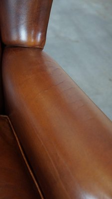 Cognac Color Leather Armchair-HPP-2039531