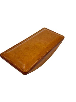 Cognac Colored Stitched Leather Desk Set, Set of 4-UCH-1224353