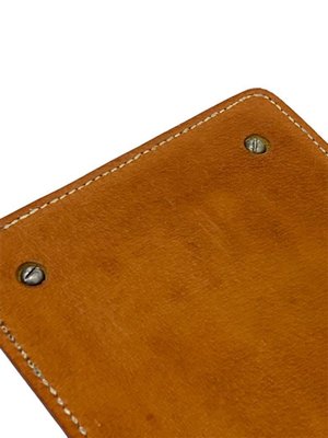 Cognac Colored Stitched Leather Desk Set, Set of 4-UCH-1224353