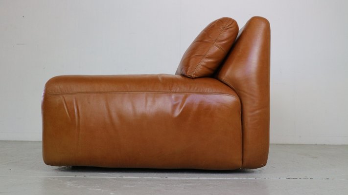 Cognac Leather 2-Seater Bengodi Sofa by Cini Boeri for Arflex, Italy, 1970-DT-2026199