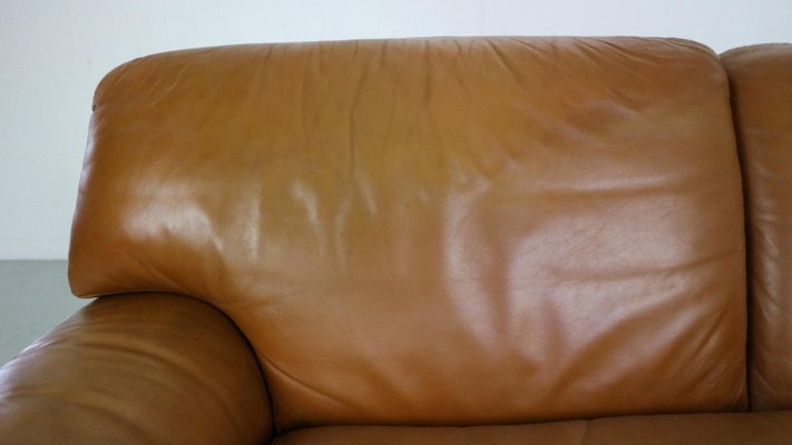 Cognac Leather 2-Seater Bengodi Sofa by Cini Boeri for Arflex, Italy, 1970-DT-2026199