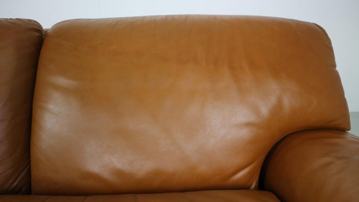 Cognac Leather 2-Seater Bengodi Sofa by Cini Boeri for Arflex, Italy, 1970-DT-2026199