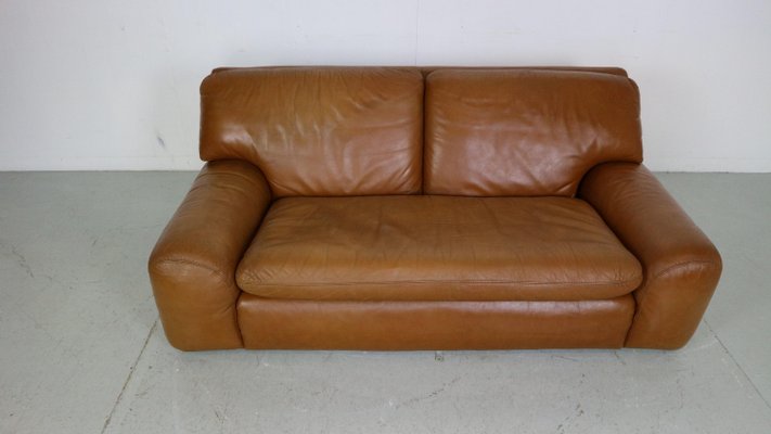 Cognac Leather 2-Seater Bengodi Sofa by Cini Boeri for Arflex, Italy, 1970-DT-2026199