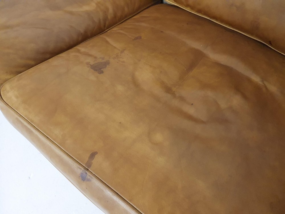 Cognac Leather 2343 Sofa by Børge Mogensen for Fredericia, Denmark, 1960s