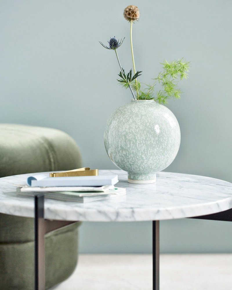 Cognac Leather and Teak Wood Single Deck Table by OxDenmarq