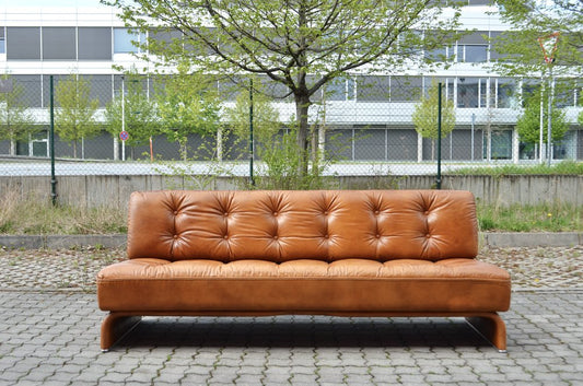 Cognac Leather Constanze Daybed by Johannes Spalt for Wittmann