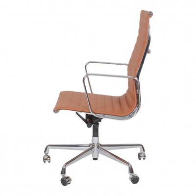 Cognac Leather EA-119 Office Chair by Charles Eames for Vitra-MTD-1400292