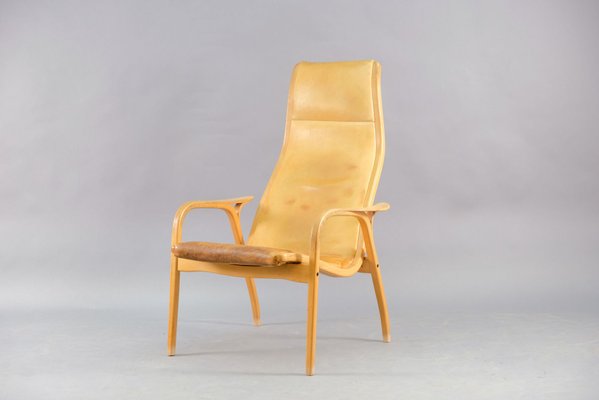 Cognac Leather Lamino Lounge Chair by Yngve Ekström for Swedese, 1960s-CIP-683949