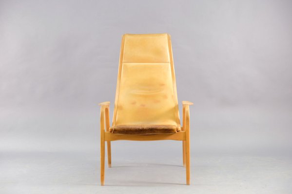 Cognac Leather Lamino Lounge Chair by Yngve Ekström for Swedese, 1960s-CIP-683949