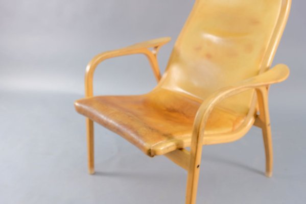 Cognac Leather Lamino Lounge Chair by Yngve Ekström for Swedese, 1960s-CIP-683949