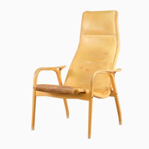 Cognac Leather Lamino Lounge Chair by Yngve Ekström for Swedese, 1960s-CIP-683949