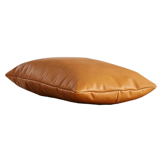 Cognac Leather Level Cushion by MSDS Studio