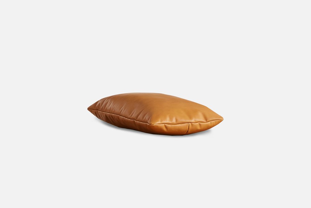 Cognac Leather Level Cushion by MSDS Studio