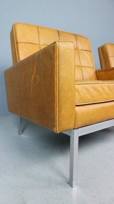 Cognac Leather Lounge Chairs Model 65a by Florence Knoll, 1956, Set of 2-DT-2026206