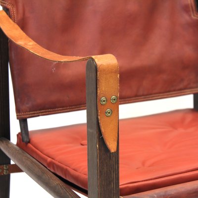 Cognac Leather Safari Chair by Kaare Klint for Ruud Rasmussen, 1960s-KQ-1180192