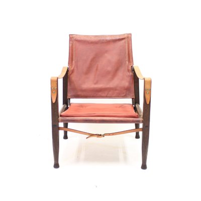 Cognac Leather Safari Chair by Kaare Klint for Ruud Rasmussen, 1960s-KQ-1180192