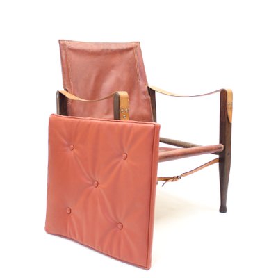 Cognac Leather Safari Chair by Kaare Klint for Ruud Rasmussen, 1960s-KQ-1180192