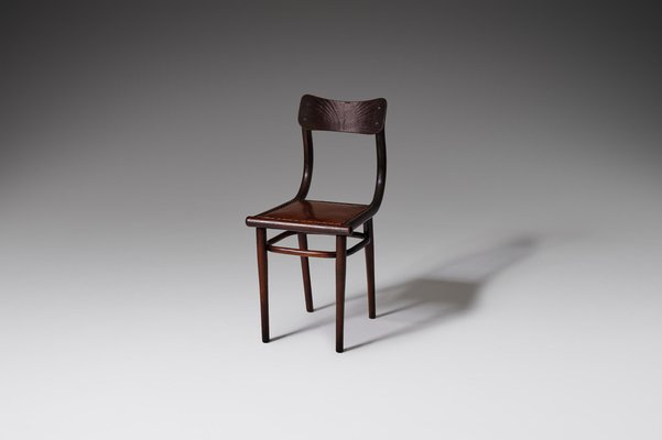 Cognac Leather Side Chair from Thonet, 1900-CO-1222959