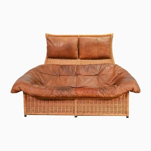 Cognac Patchwork Leather Sofa attributed to Gerard Van Den Berg, The Netherlands, 1970s-IXC-1411059