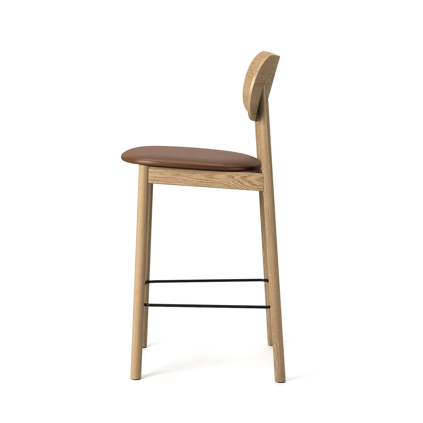 Decotique Elephant Bar Stool Natural Oak/Brown Leather