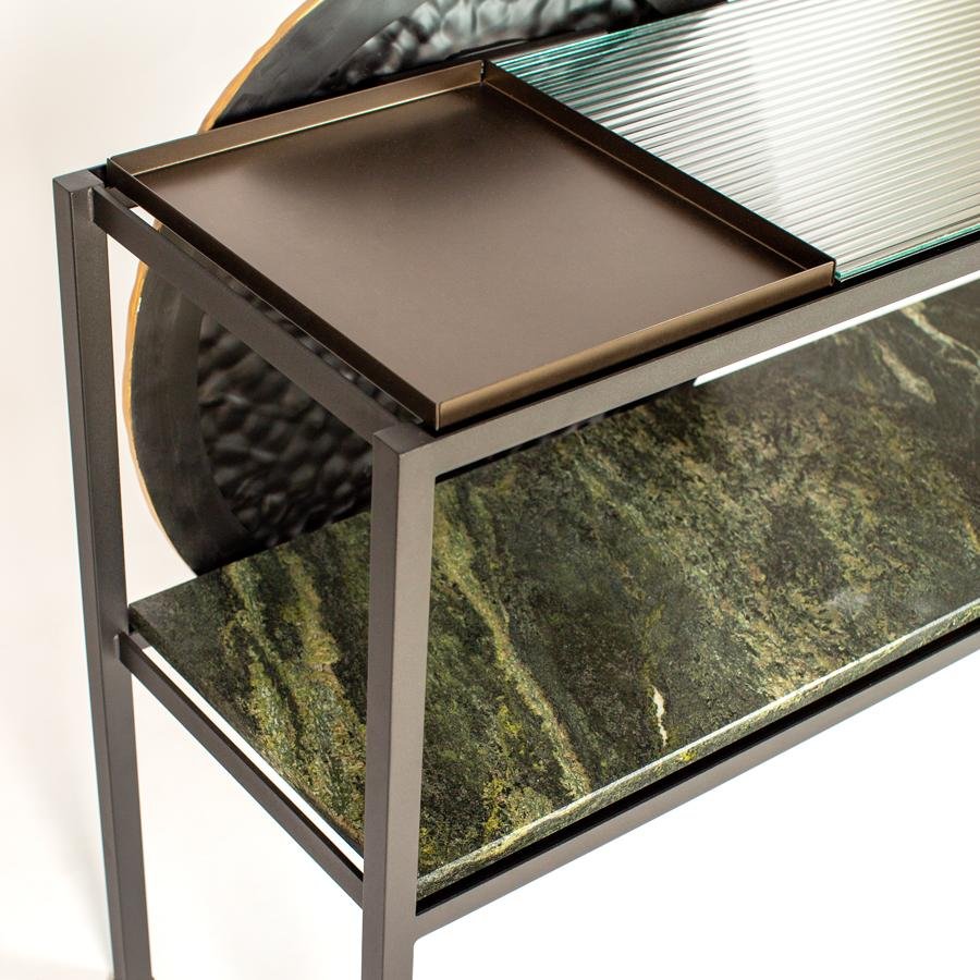 Collage Green Alps Tabacco Console Table by Pulpo