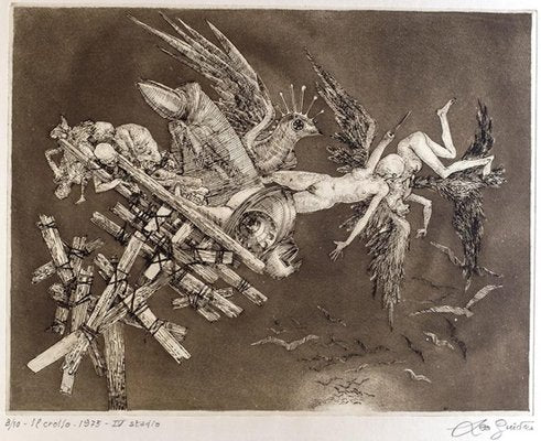 Collapse - Original Etching by Leo Guida - 1975 1975-ZCI-761987