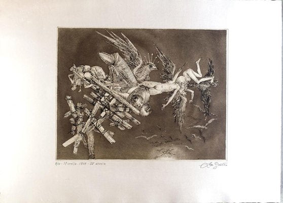 Collapse - Original Etching by Leo Guida - 1975 1975-ZCI-761987