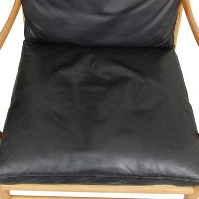 Colonial Chair in Oak and Black Leather by Ole Wanscher, 2000s-MTD-1400671