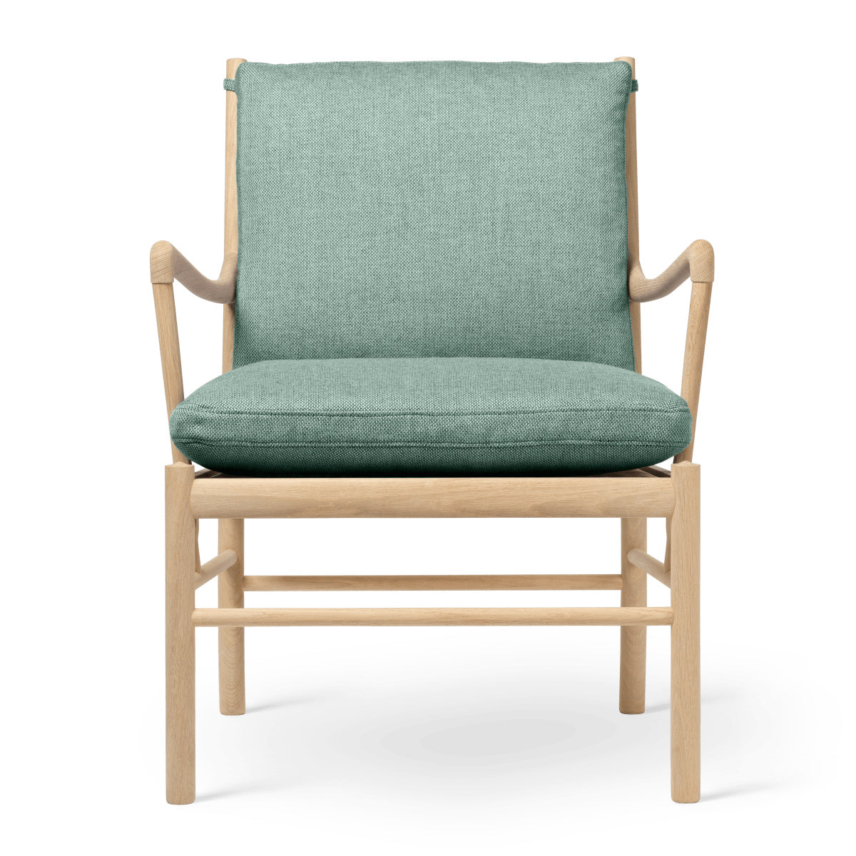 OW149 | Colonial Chair by Carl Hansen & Søn #Oak/Soaped/Fabric | Re-wool | 858