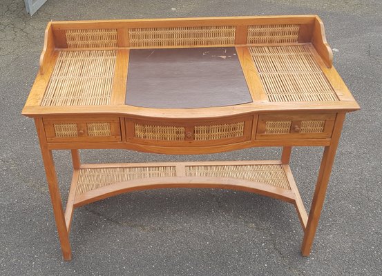 Colonial Style Desk with Bamboo Wood-QDP-867495