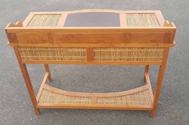 Colonial Style Desk with Bamboo Wood-QDP-867495