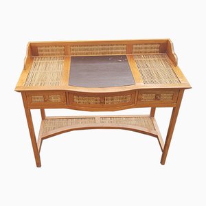 Colonial Style Desk with Bamboo Wood-QDP-867495