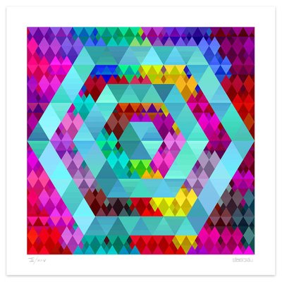 Color Hexagon Giclée Print by Dadodu, 2013-ZCI-781450