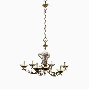 Colored Chandelier in Painted Porcelain-RAQ-1300536