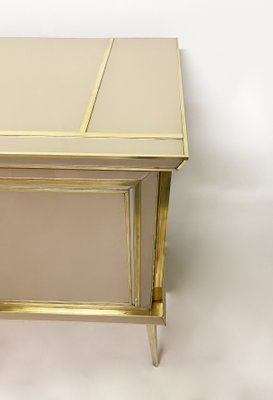 Colored Glass and Brass Sideboard, 1970s-WIM-1299914