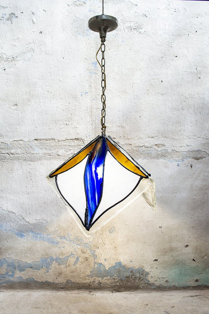 Colored Lead and Silicone Ceiling Light, Italy, 1970s