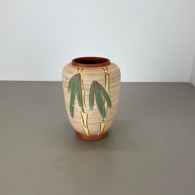 Colorful Abstract Bamboo Ceramic Pottery Vase by Eiwa Ceramics, Germany, 1960s-QZ-1815877