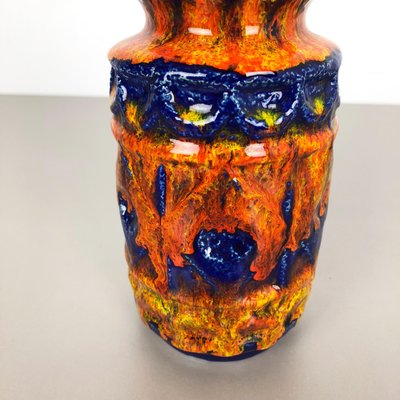 Colorful Fat Lava Pottery Vase from Bay Ceramics, Germany, 1950s-QZ-1151867