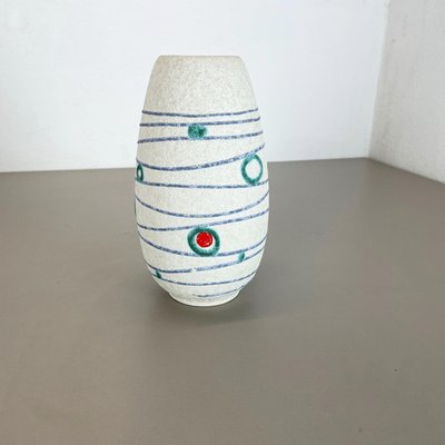 Colorful Fat Lava Stripe & Dots Pottery Vase from Jasba Ceramics, Germany, 1950s-QZ-1256941