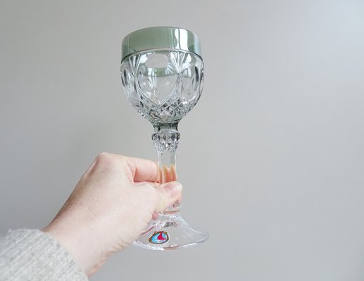 Colorful Wine Glasses in Hofbauer Lead Crystal, Germany, 1970s, Set of 6-BLG-1776926