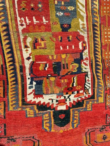 Colourful Kurdish Rug, 1890s