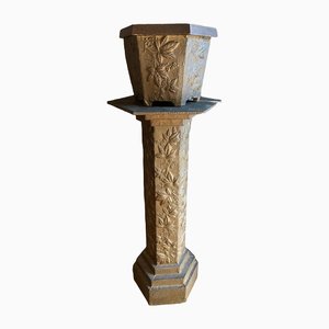 Column Cache Pot in Copper, Set of 2-QJM-1264628