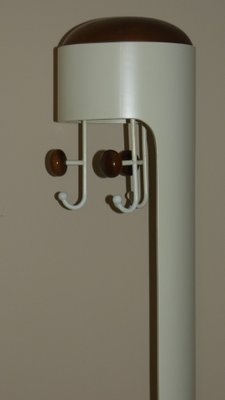 Column Coat Stand with Umbrella Stand in Lacquered Wood and Metal, Italy, 1960s-ERB-2020538