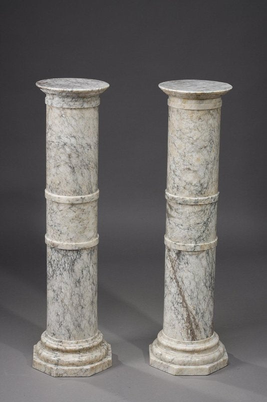 Columns in Veined Alabaster, 1890, Set of 2