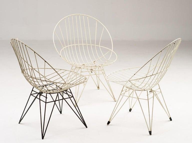 Combex Wire Chairs by Cees Braakman, Set of 3