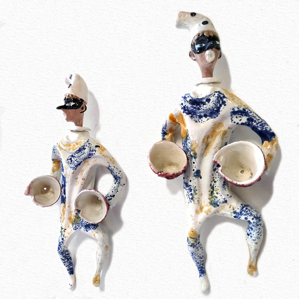 Commedia Dell'Arte Character Figurines, Cà d'Oro, Set of 2