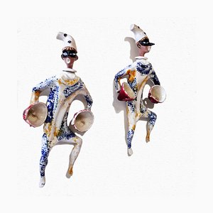 Commedia Dell'Arte Character Figurines, Cà d'Oro, Set of 2-TIT-935094