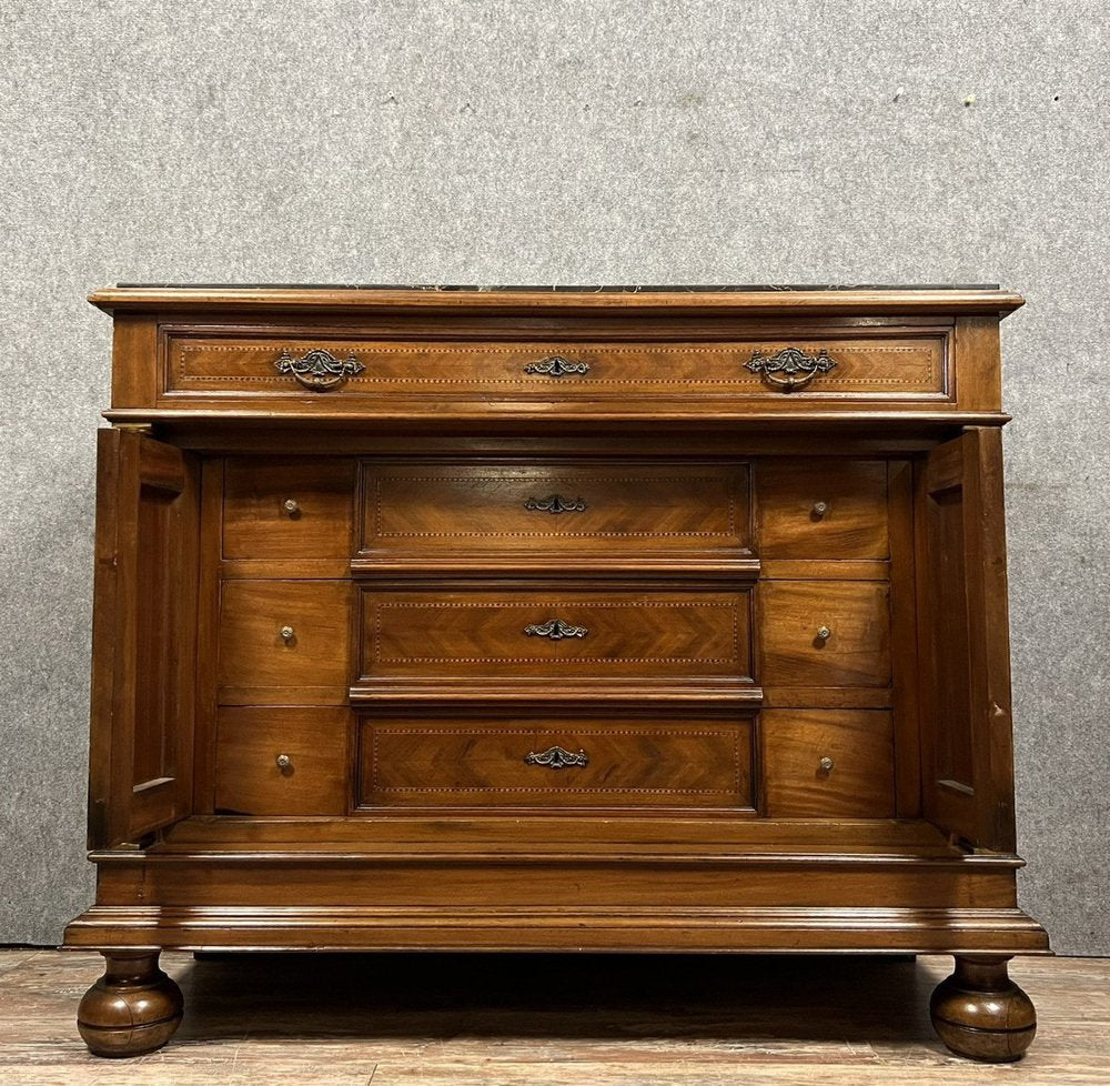 Commode in Mahogany and Marquetry