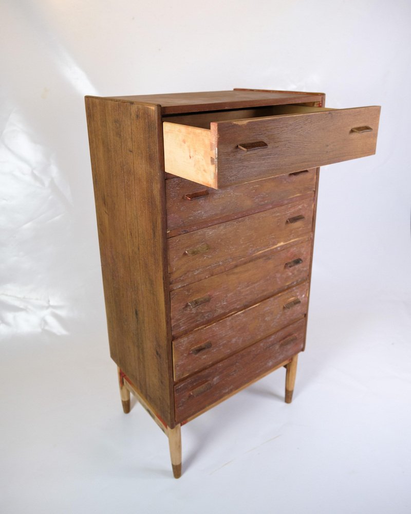 Commode in Teak with Oak Legs by Poul M. Volther for FDB, 1960s