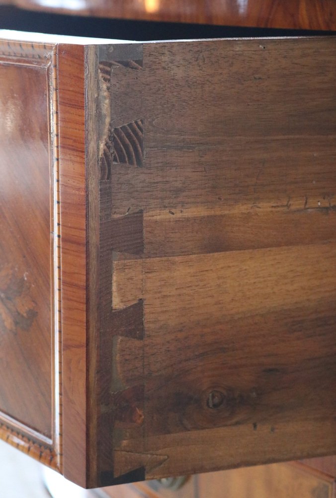 Commode with Flap & Inlaid Showcase in the style of Maggiolini, 1980s